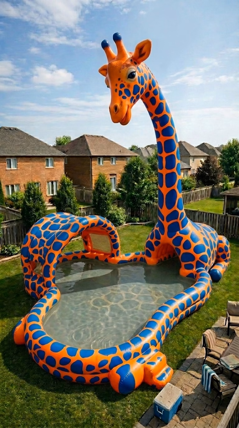 Setting Up Your Giant Giraffe Pool