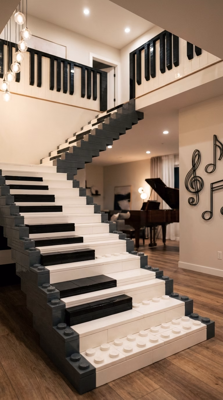 LEGO Grand Piano Staircase