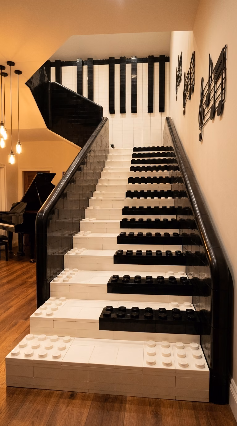 LEGO Grand Piano Staircase