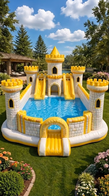 What Is a Giant Inflatable Castle Pool?